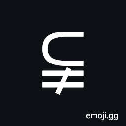 Subset of Above Not Equal To Symbol