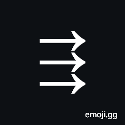 Three Rightwards Arrows Symbol