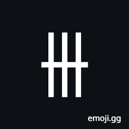 Triple Vertical Bar with Horizontal Stroke Symbol