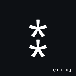 Two Asterisks Aligned Vertically Symbol