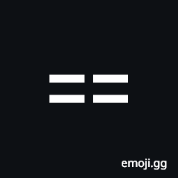 Two Consecutive Equals Signs Symbol