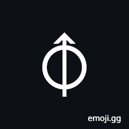 Up Arrow Through Circle Symbol