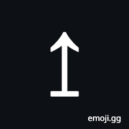Upwards Arrow from Bar Symbol