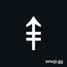 Upwards Arrow with Double Stroke Symbol