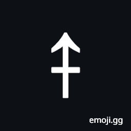 Upwards Arrow with Horizontal Stroke Symbol