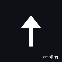 Upwards Arrow with Medium Triangle Arrowhead Symbol