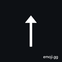 Upwards Arrow with Small Triangle Arrowhead Symbol