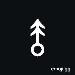 Upwards Two-Headed Arrow from Small Circle Symbol
