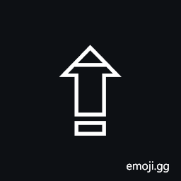 Upwards White Arrow from Bar with Horizontal Bar Symbol