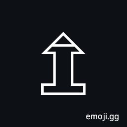 Upwards White Arrow On Pedestal with Horizontal Bar Symbol