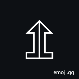 Upwards White Arrow On Pedestal with Vertical Bar Symbol