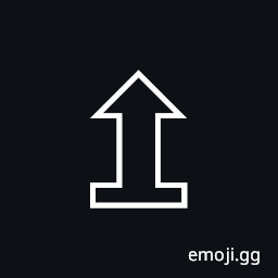 Upwards White Arrow On Pedestal Symbol