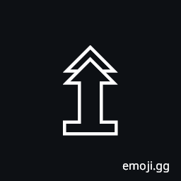 Upwards White Double Arrow On Pedestal Symbol