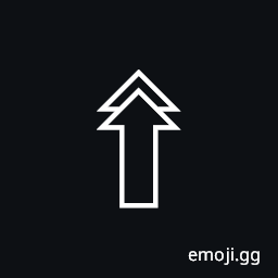 Upwards White Double Arrow Symbol