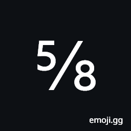 Vulgar Fraction Five Eighths Symbol