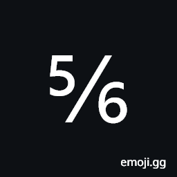 Vulgar Fraction Five Sixths Symbol