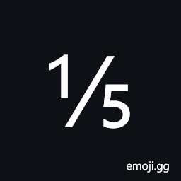 Vulgar Fraction One Fifth Symbol
