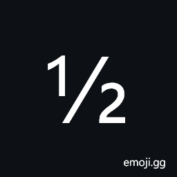 Vulgar Fraction One Half Symbol