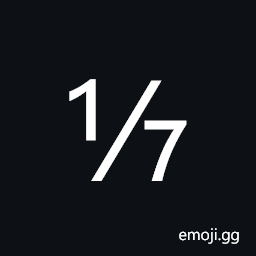 Vulgar Fraction One Seventh Symbol