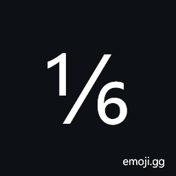 Vulgar Fraction One Sixth Symbol