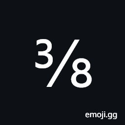 Vulgar Fraction Three Eighths Symbol