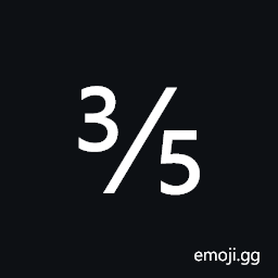 Vulgar Fraction Three Fifths Symbol