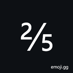 Vulgar Fraction Two Fifths Symbol