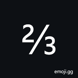 Vulgar Fraction Two Thirds Symbol