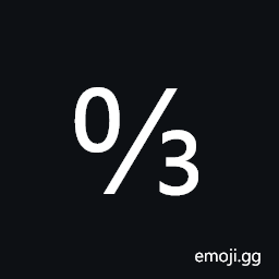 Vulgar Fraction Zero Thirds Symbol