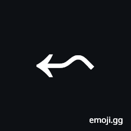 Wave Arrow Pointing Directly Left Symbol