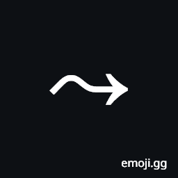 Wave Arrow Pointing Directly Right Symbol