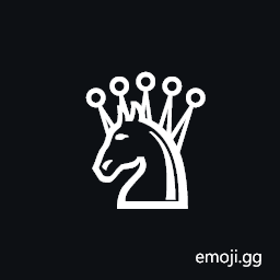 White Chess Knight-queen Symbol