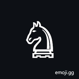 White Chess Knight-rook Symbol