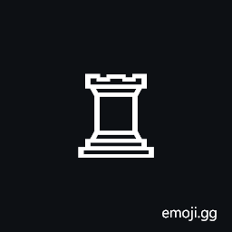 White Chess Rook Symbol