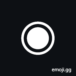 White Circle Containing Black Small Circle Symbol