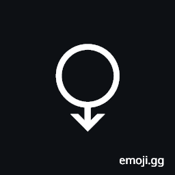 White Circle with Down Arrow Symbol