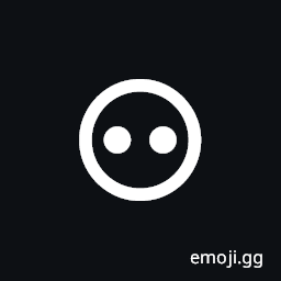 White Circle with Two Dots Symbol