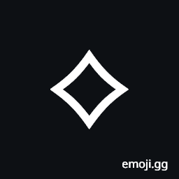 White Concave-Sided Diamond Symbol