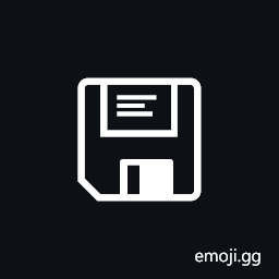 White Hard Shell Floppy Disk Symbol