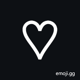 White Heart Suit Symbol