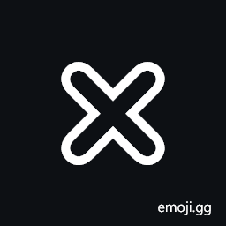 White Heavy Saltire With Rounded Corners Symbol