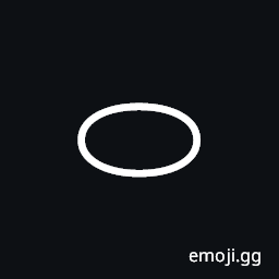 White Horizontal Ellipse Symbol