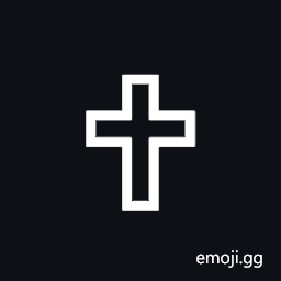 White Latin Cross Symbol
