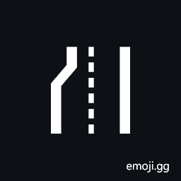White Left Lane Merge Symbol