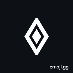 White Lozenge Containing Black Small Lozenge Symbol