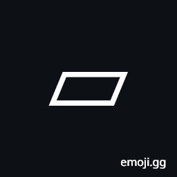 White Parallelogram Symbol