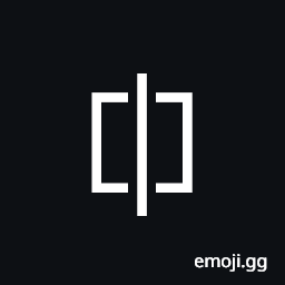 White Square with Centre Vertical Line Symbol