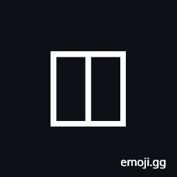 White Square with Vertical Bisecting Line Symbol