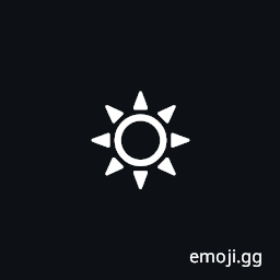 White Sun with Rays Symbol