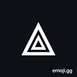 White Triangle Containing Small White Triangle Symbol